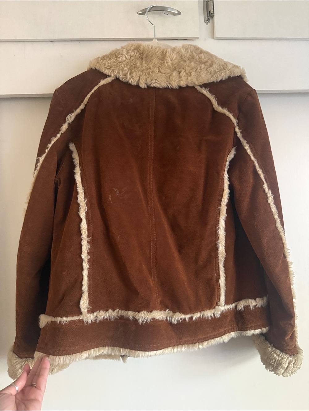 Wilsons Leather Women's Brown Suede Faux Shearling Jacket - Picture 3 of 3